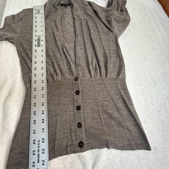 Lafayette 148 New York Womens Shawl Collar Wool Cardigan Sweater Small Gray - Picture 7 of 10